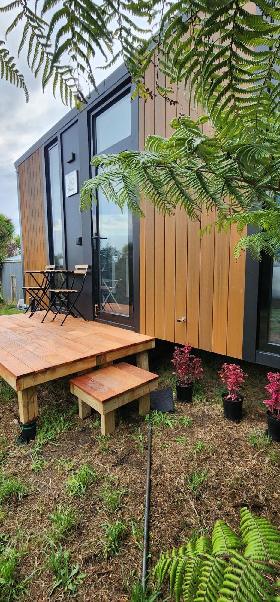 Cozy Cabin2 With Outdoor Bath At Dairy Flat Farm Waitoki Bagian luar foto